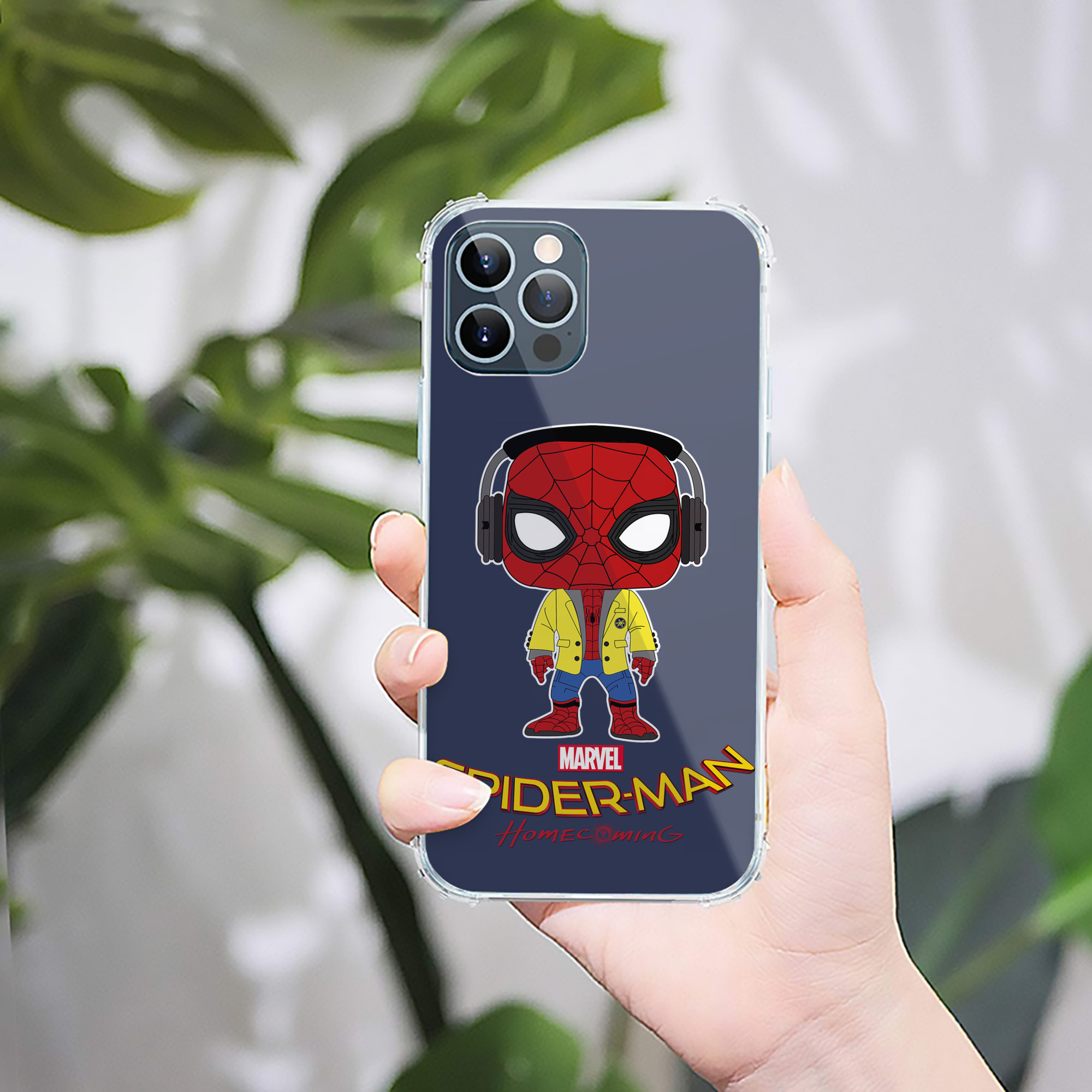 （画像用） Spider Man スパイダーマン 【iPhone 12シリーズ対応】透明スマホケース（クリアソフトケース）